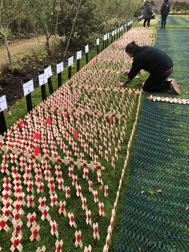 Matt Jones from Woods Valldata volunteering planting tributes for RBL