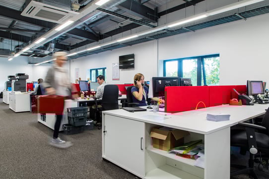 The Woods Valldata team in their offices running charity response handling services