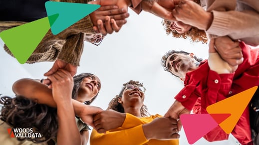 Young people standing in a circle
