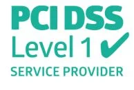 PCI DSS Level 1 Service Provider logo, representing Woods Valldata’s accreditations for helping charities with their raffle and lottery initiatives.
